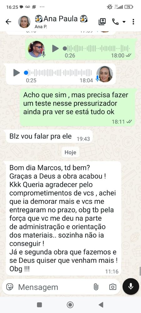 Depoimento de cliente sobre obra entregue no prazo